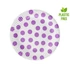 Pöttyös Lavender Polka Dots papírtányér 6 db-os 18 cm