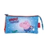 Peppa malac Rocket 3 rekeszes tolltartó 21 cm