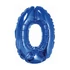 Kék Blue 0-ás mini szám fólia lufi 35 cm